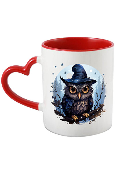 StoryGift Romania Cana cu o bufnita cu privire malefica, ilustratie, palarie ...