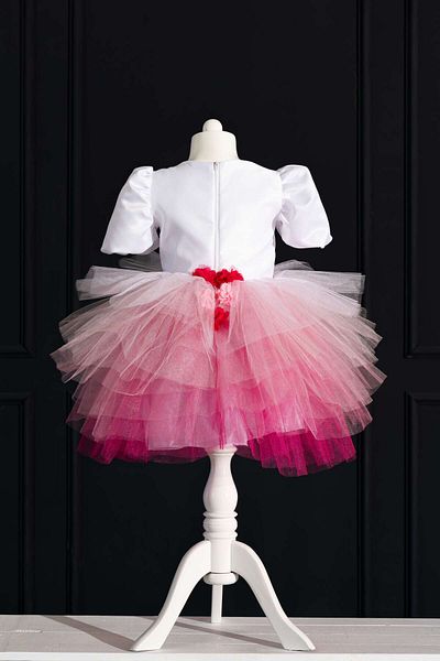 YAĞMUR KOStütüM Heart Balloons Themed Girl's Birthday Dress and Party Costume and Crown
