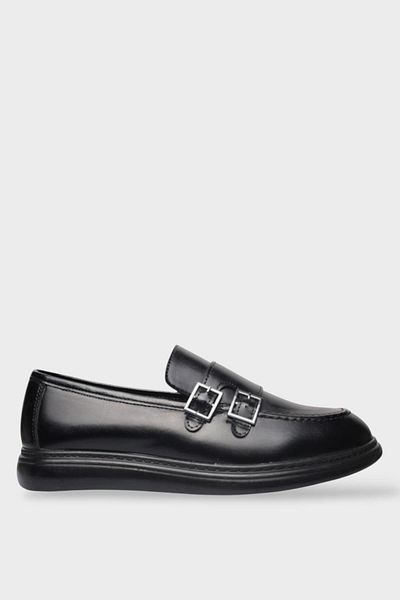 Liger Men's Orthopedic Gel Insole Comfort Buckle Casual Shoes Black