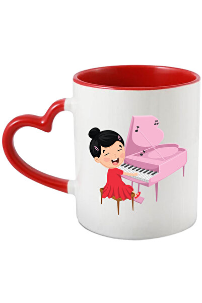 StoryGift Romania Cana Cu Pian, Copil, Muzica, Instrument Muzical Note, Rochi...