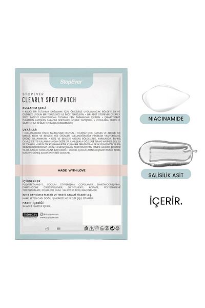 StopEver Pack of 48 Clearly Spot Patch with Hydrocolloid, Salicylic Acid and Niacinamide Content