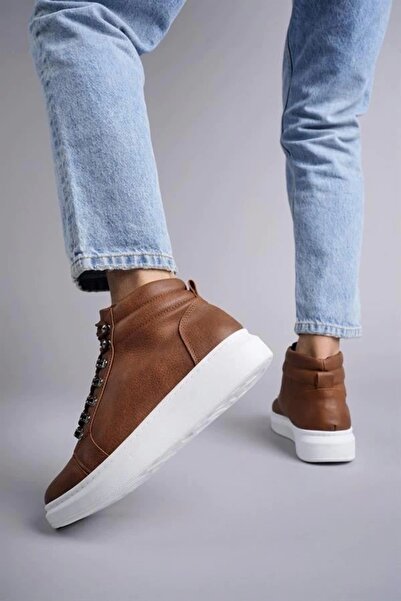 rabellashoes Slw206 Ottawa Bağcıklı Cilt Erkek Günlük Spor Bot Bt - Taba