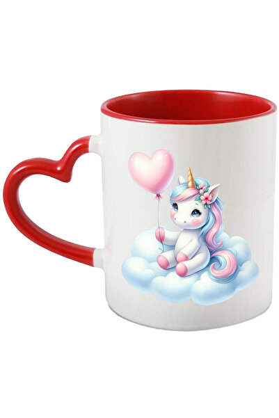StoryGift Romania Cana cu un unicorn care sta pe un norisor, ilustratie, balo...