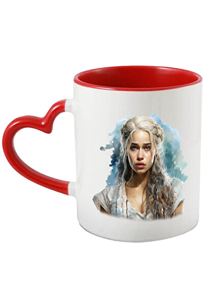 StoryGift Romania Cana Cu Daenerys Targaryen, Urzeala Tronurilor, Serial, Fantasy, Multicolor 330 , Cu Maner Inim