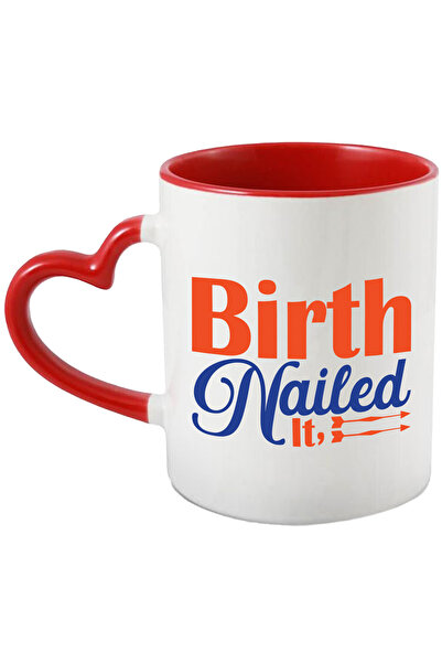 StoryGift Romania Cana cu 2 sageti si mesajul in engleza "Birth nailed it" - ...