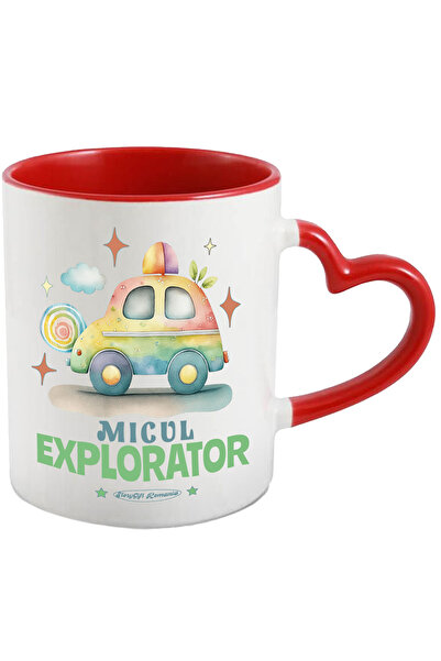 StoryGift Romania Cana micul explorator masina copii bebe aventura , 330ml, C...