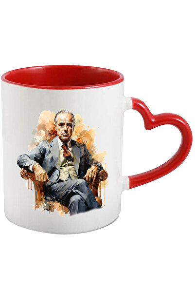 StoryGift Romania Cana Cu Don Vito Corleone, Nasul, Personaj Fictiv, Multicolor 330 ml, Ceramica c, Cu Maner Inim