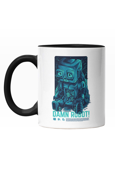 StoryGift Romania Cana Cu Robot Albastru Copil Trist Text In Engleza Damn Rob...