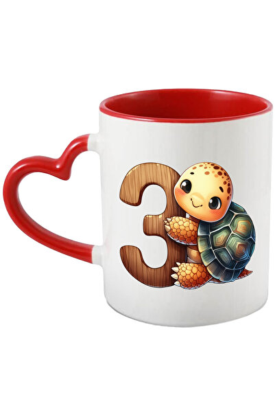 StoryGift Romania Cana cu cifra 3, o mica broasca testoasa, ilustratie, pentr...