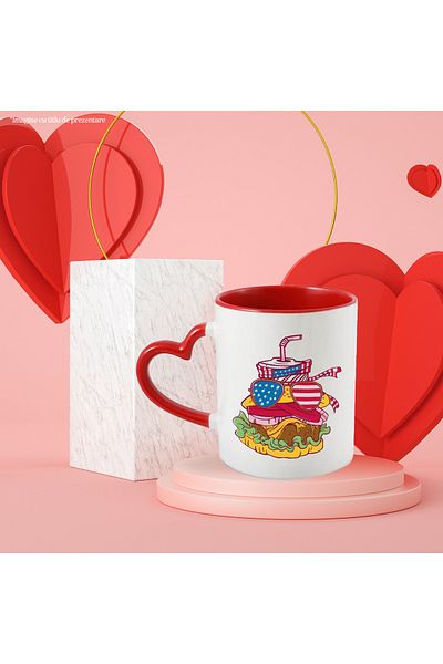 StoryGift Romania American Hamburger Cup, Juice, Beef, Cheese, Glasses, Glass, Sour Drink, With ,STG