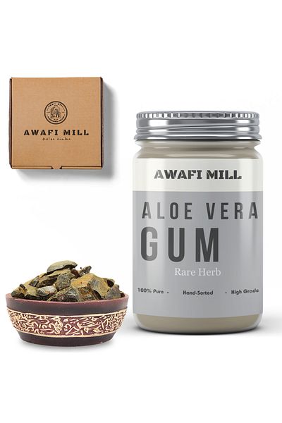 AWAFI MILL Aloe Vera Gum | Dried Musambaram - Bottle of 100 gram / 3.5 Oz