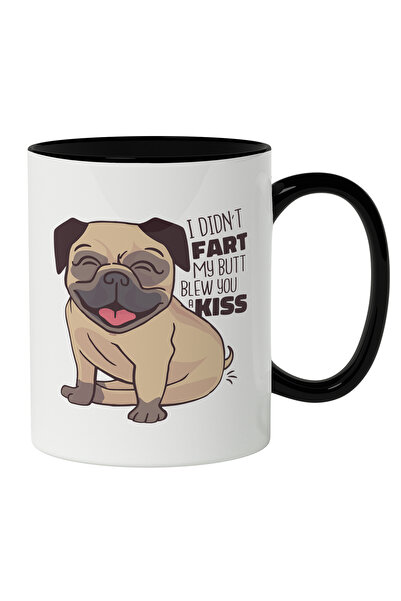 StoryGift Romania Cana Cu Caine Pug Fericit, Text In Engleza I Didn't Fart My...