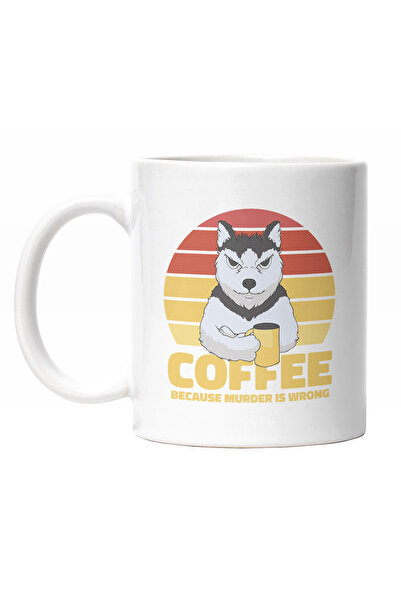 StoryGift Romania Cana Cu Un Caine Suparat Cu O Cana DE Cafea, Mesaj In Engle...