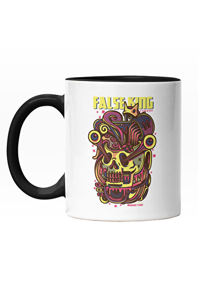 StoryGift Romania Cana Cu Portret Craniu Om Cu Coroana DE Rege Aurie, Text In...