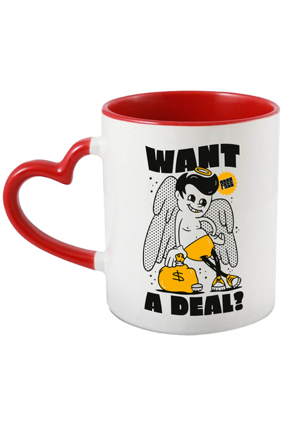 StoryGift Romania Cana Cu Mesaj In Engleza Want A Deal, Inger, Bani, Punga, M...