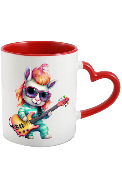 StoryGift Romania Cana cu un iepure rocker care canta la chitara | ilustratie...