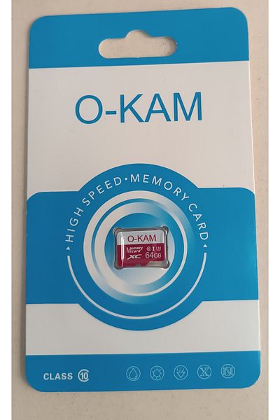 O-KAM 64Gb Memory Card Compatible with Solar-Wifi Cameras Faster Transfer Speed ​​Class 10 4K Video Recording