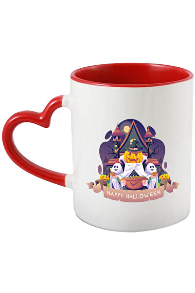 StoryGift Romania Cana Cu Mesaj In Engleza Happy Halloween, Fantome, Dovleac,...
