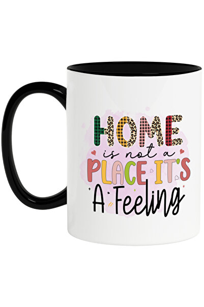 StoryGift Romania Cana cu mesajul "Home is not a place, it's a feeling", ilus...