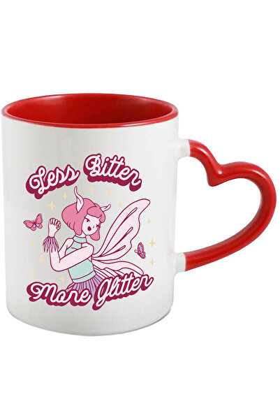 StoryGift Romania Cana Cu Mesaj In Engleza Less Bitter More Glitter, Zana, Fl...