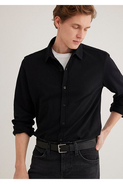 Mavi Schwarzes Hemd Slim Fit / Slim Fit 0211583 -900