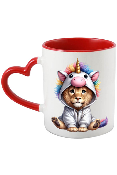 StoryGift Romania Cana cu un pui de leu costumat intr-un unicorn, ilustratie,...