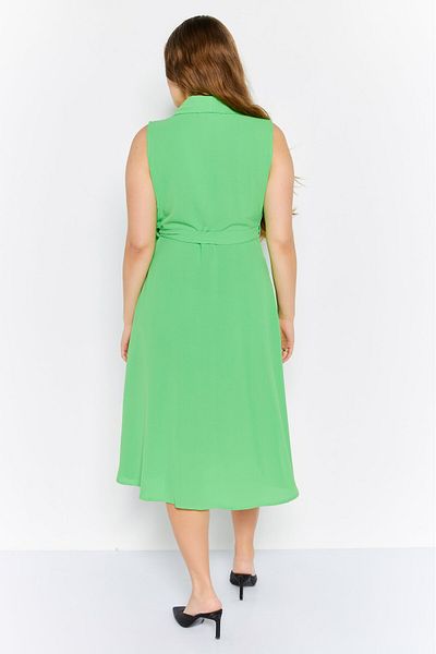 French Connection Women Plain Midi Dress, Light Green