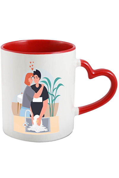 StoryGift Romania Cana Cu Sarut, Cuplu, Vase, Chiuveta, Iubire, Multicolor 33...