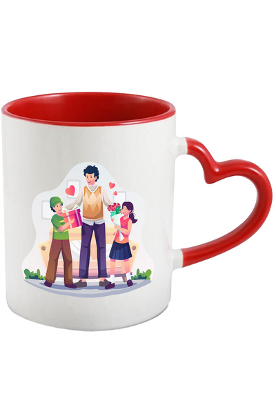 StoryGift Romania Cana Cu Tata, Copii, Parinte, Canapea, Multicolor 330 ml, C...