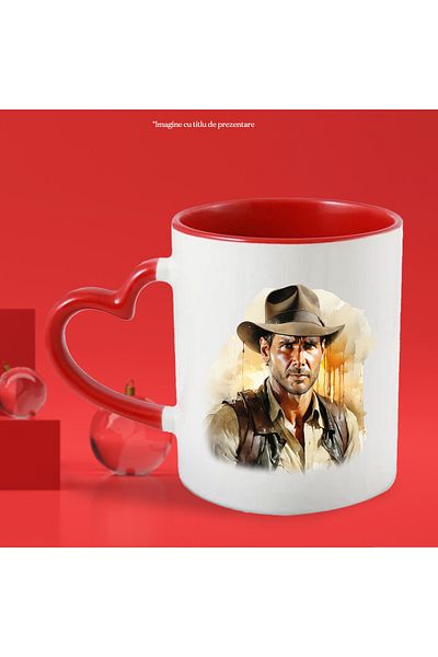 StoryGift Romania Mug With Indiana Jones, Movie, Adventure, Fictional Character, Multicolor 330 ml, Ceram, With ,STG