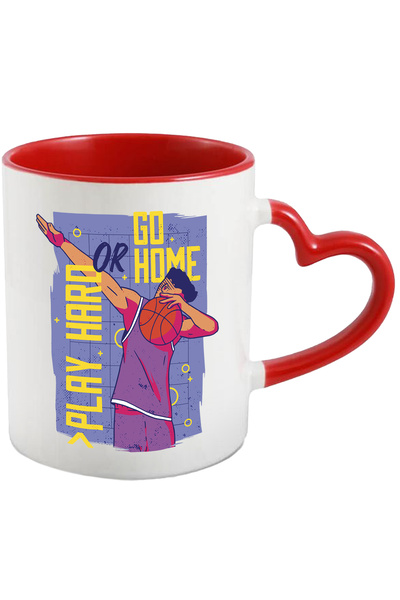 StoryGift Romania Cana Cu Mesaj In Engleza Play Hard Or Go Home, Basketball, ...