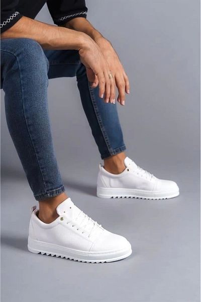 Store Slw152 Cool Lace-Up Skin Men's Casual Sports Classic Shoes Cbt - White
