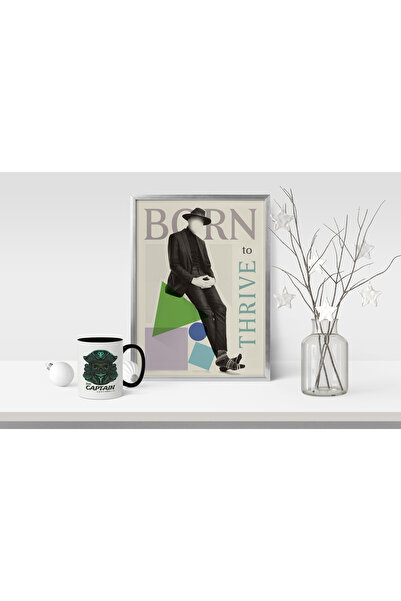 StoryGift Romania Mug With Portrait of Skeleton Sea Captain, Text In English The Captain, Life On, With Black Handle