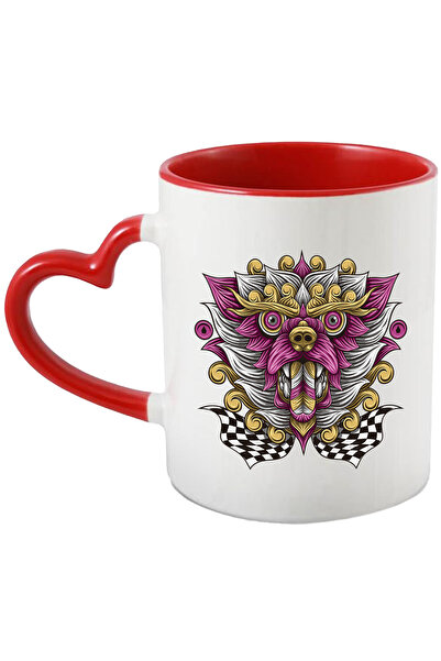 StoryGift Romania Cana Cu Dragon, Arta Abstracta, Finish, Steag, Multicolor 3...