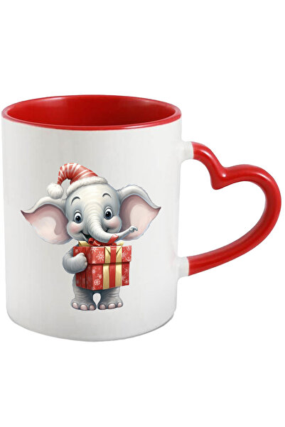 StoryGift Romania Cana cu un pui de elefant care tine un cadou | ilustratie |...