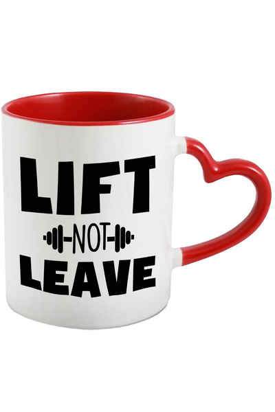 StoryGift Romania Cana cu o haltera si textul "Lift, not leave" - ridica, nu ...