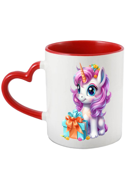 StoryGift Romania Cana cu un unicorn bucuros | ilustratie | cadou | floricele...