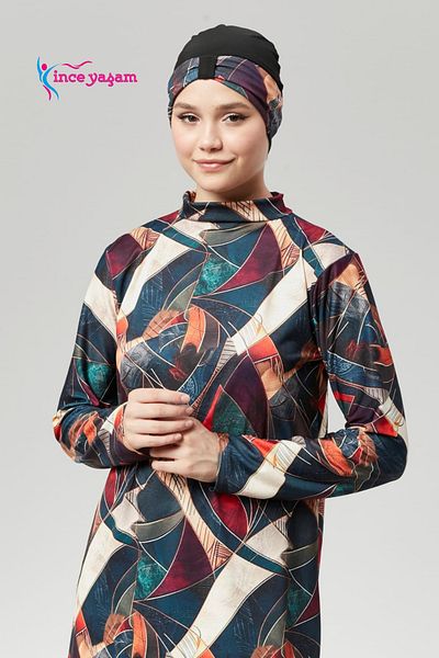 İNCEYAŞAM Fully Covered Water Repellent Quick Dry Hijab Swimsuit Suit Hijab Swimsuit Hashama Beach