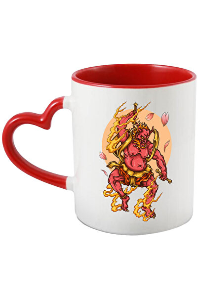 StoryGift Romania Cana Cu Demon, Asiatic, Flacari, Oni, Soare, Petale, Flori,...