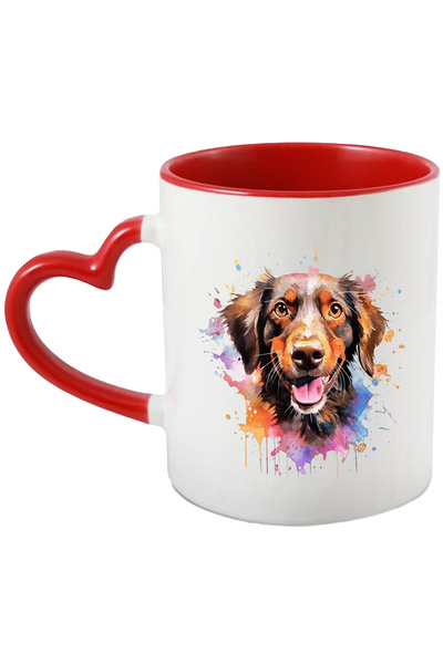 StoryGift Romania Cana Cu Caine, Stropi, Vopsea, Watercolor, Zambet, Multicol...