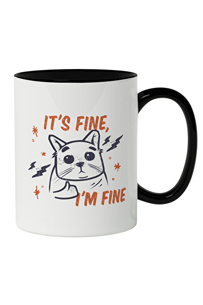 StoryGift Romania Cana Cu Pisica Suparata Aratand Semnul Ok, Text In Engleza ...