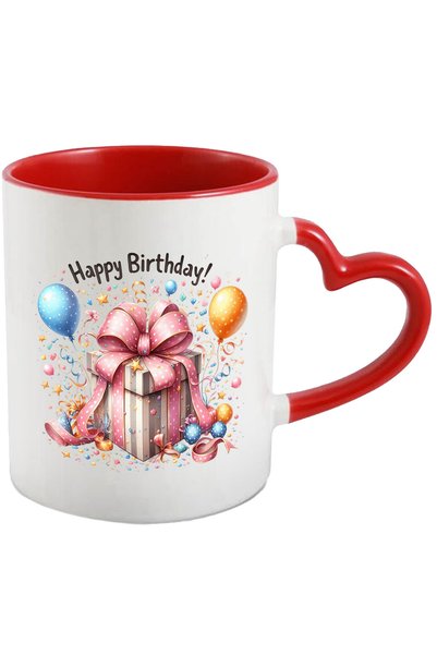 StoryGift Romania Mug with a gift | illustration | "Happy birthday" message |...