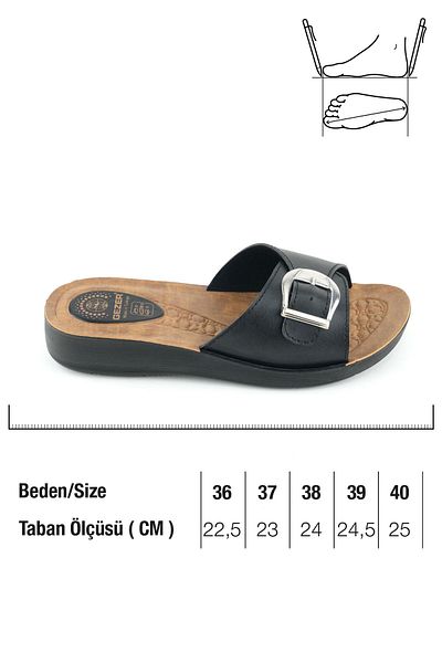 GEZER Women's Summer Faux Leather Single Buckle Adjustable Comfortable Sole Daily Slippers