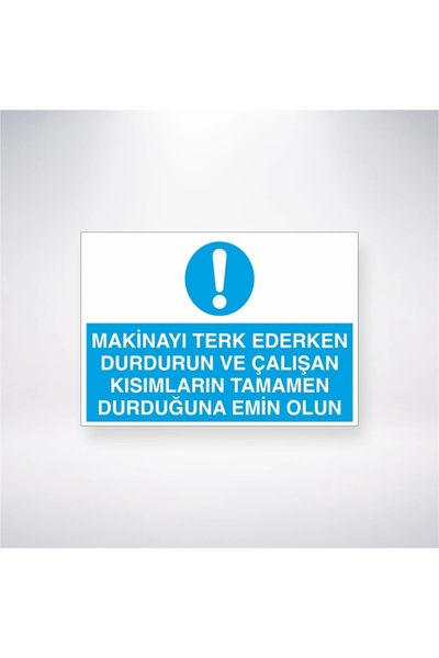 Reysa Tasarım قم بإيقاف التشغيل عند ترك الماكينة، تأكد من إيقاف تشغيل الأجزاء...