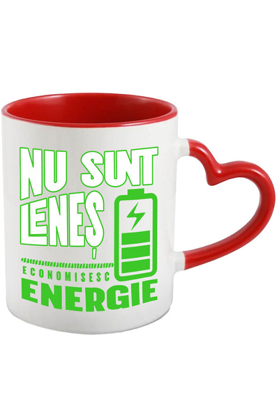 StoryGift Romania Cana Text haios Nu sunt leneș. Sunt pe modul eco, 330ml, Ce...