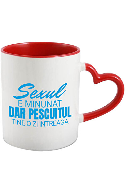 StoryGift Romania Cana cu Iubitorii De Pescuit Mesaj Haios in Limba Romana te...