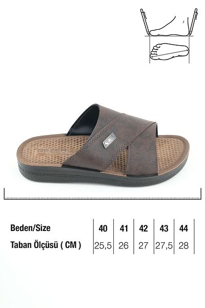 GEZER Summer Men's Faux Leather Comfortable Sole Casual Slippers