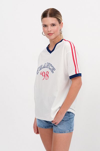 Addax Text Printed T-Shirt P10444