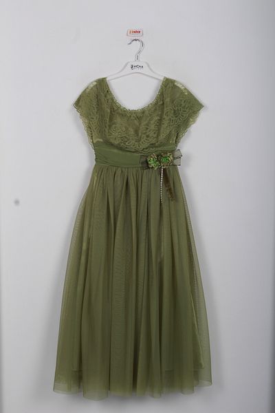 incity Girl's Tulle Lace Floral Belted Evening Dress