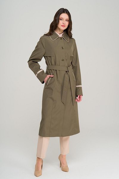 Olcay Trenchcoat in Übergröße mit Hemdkragen und Cape-Detail KHAKI 4301